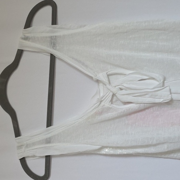 Scandal Italy Laurent Top - White with Sequin Front. Size Extra Small. NWT - Picture 6 of 12